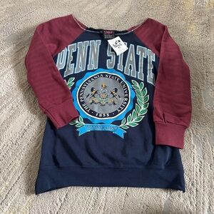 Penn State sweatshirt 1855 lions maroon blue navy medium new